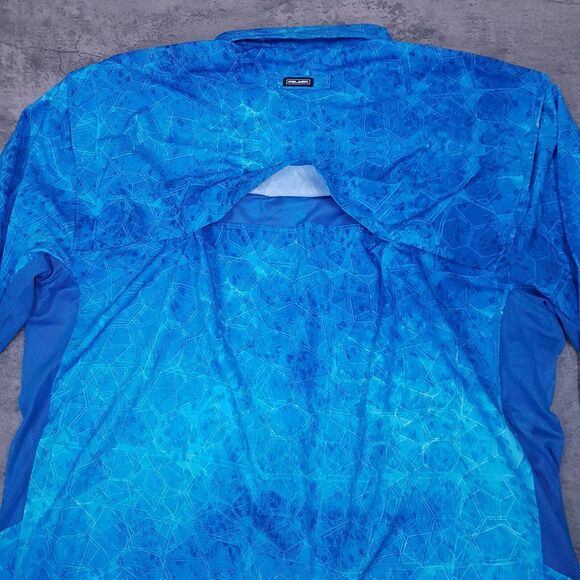 PELAGIC Eclipse Pro Series Hexed Guide Offshore Fishing LS Shirt Mens 3XL Blue - Picture 4 of 9